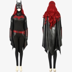 Batwoman Kate Kane Jumpsuit Cosplay Costume with Cloak Unibuy