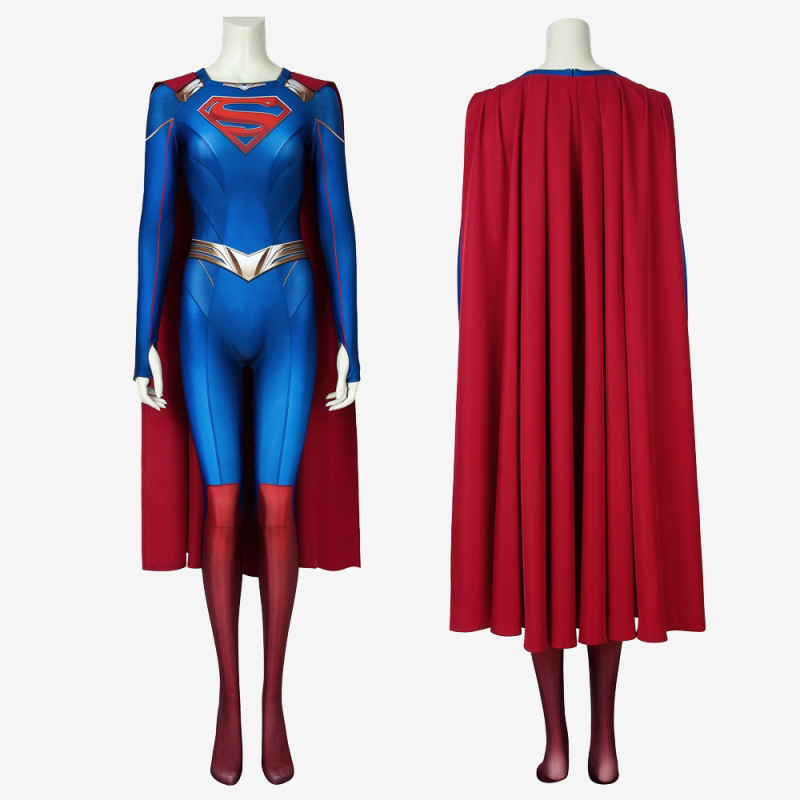 Supergirl Season 5 Costume Cosplay Suit with Cloak Kara Zor-El Unibuy