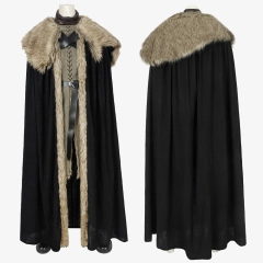 Game of Thrones Season 8 Jon Snow Cosplay Costume with Cloak Version 2 Unibuy