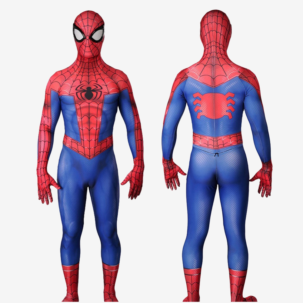 Spiderman Into the Spider-Verse Suit Cosplay Costume Jumpsuit Muscle ...