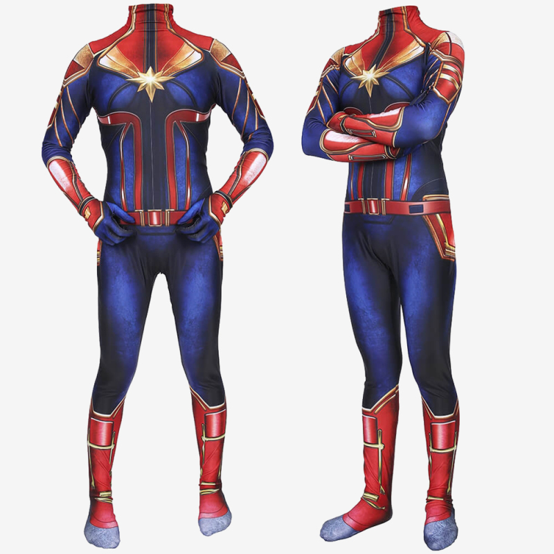 New Captain Marvel Carol Danvers Costume Cosplay Outfit Bodysuit Unibuy