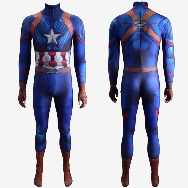 Captain America Costume Cosplay Suit Steve Rogers Jumpsuit Bodysuit Unibuy