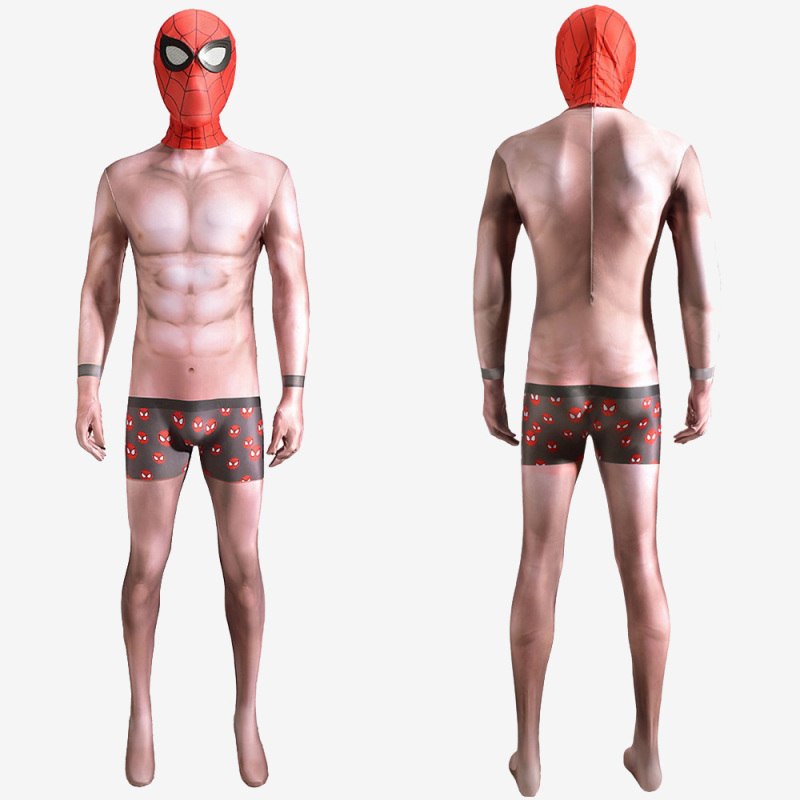 Spider-Man PS4 Costume Cosplay Undies Suit with Shorts Mask For Kids Adult Unibuy