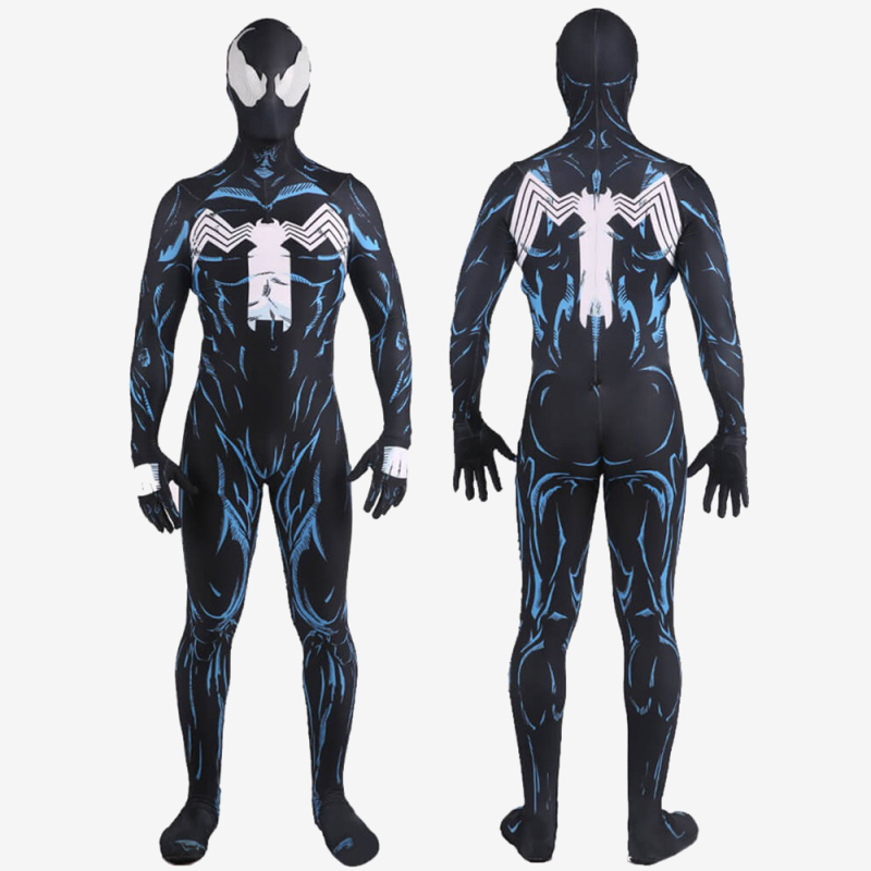 Venom Symbiote Spiderman SuperHero Cosplay Costume Halloween Jumpsuit Unibuy