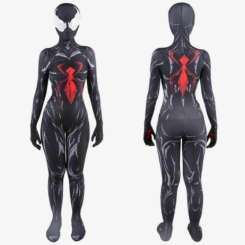 Venom Spider Man Black Widow Cross Over Cosplay Costume Jumpsuit Unibuy