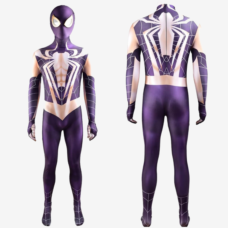 Spider-Man PS4 Black Stealth Big Time Suit Cosplay Costume Unibuy