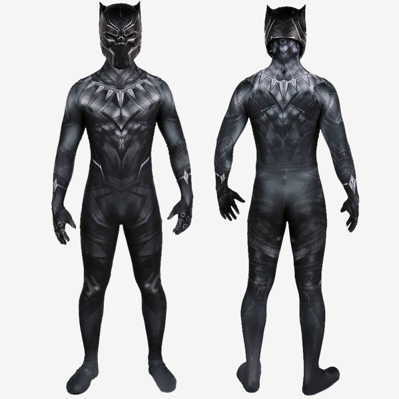 Captain America Civil War Black Panther Costume Cosplay Suit T'Challa Kids Adult Unibuy