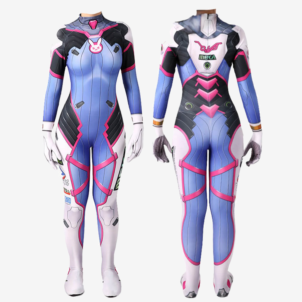 Overwatch D.VA Costume Suit Cosplay Jumpsuit Bodysuit For Kids Adult Unibuy