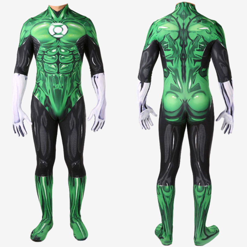 Green Lantern Costume Cosplay Outfit Jumpsuit for Kids Mens Ver 1 Unibuy