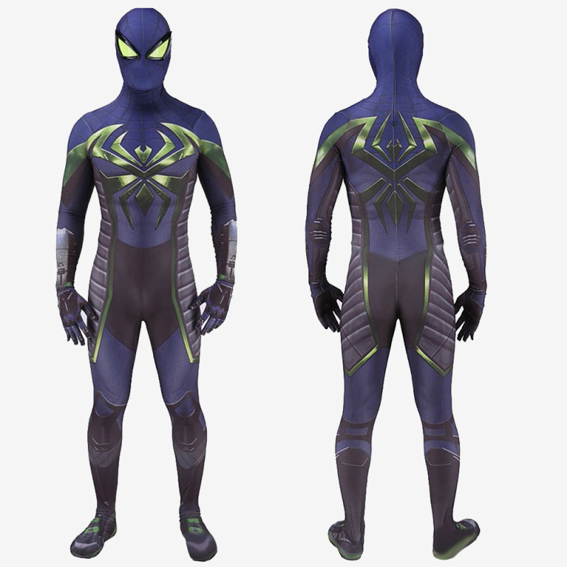 Spider-man PS5 Miles Morales Costume Cosplay Purple Reign Suit For Kids Adult Unibuy