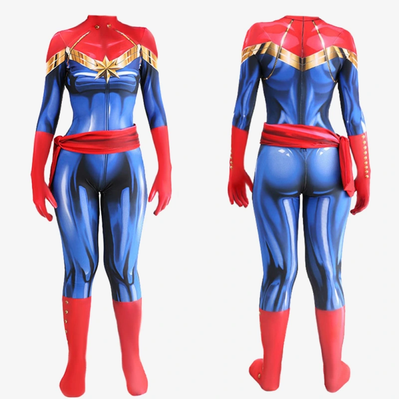 Avengers Endgame Captain Marvel Costume Cosplay Carol Danvers Jumpsuit Bodysuit Unibuy