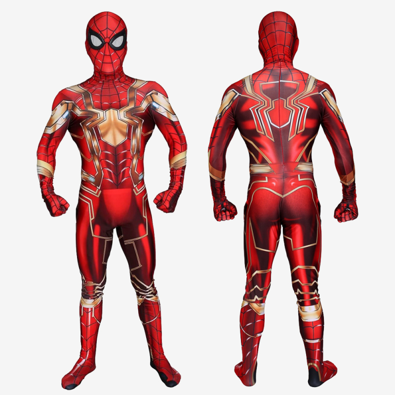 Spider-Man Iron Spider Man Costume Cosplay Jumpsuit For Kids Adult Unibuy