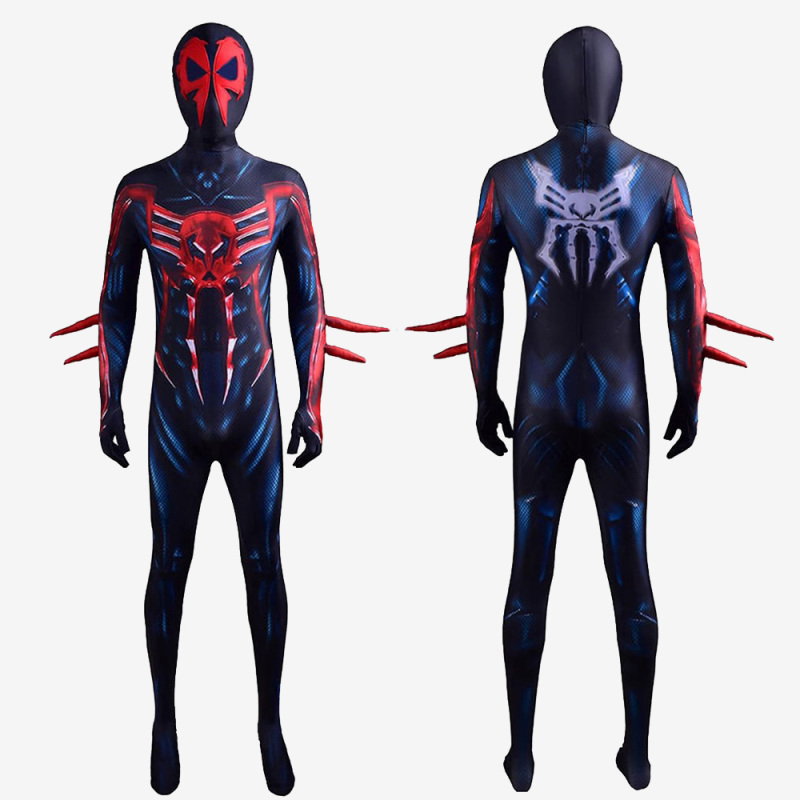 Black 2099 Ultimate Spiderman Costume Cosplay Suit Miguel O'Hara Unibuy