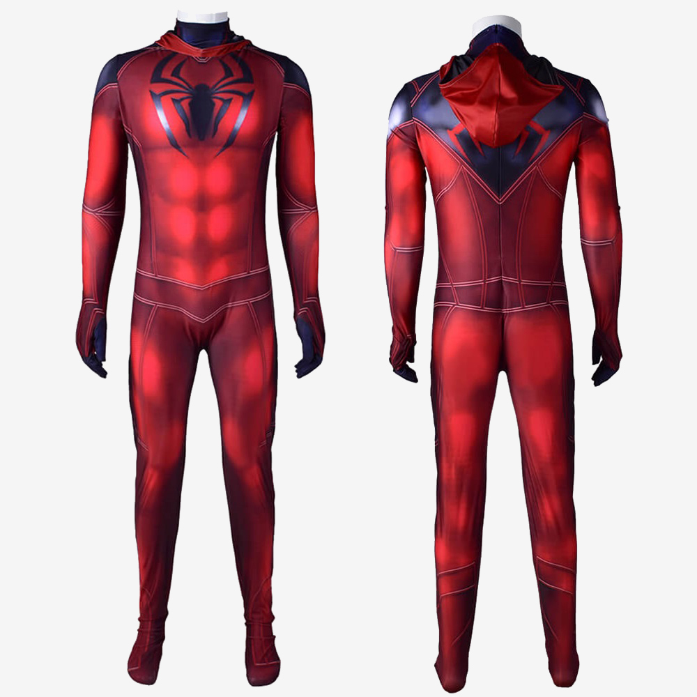 Spider-Man PS4 Scarlet Spider Kaine Parker Costume Cosplay Suit For Kids Adult Unibuy