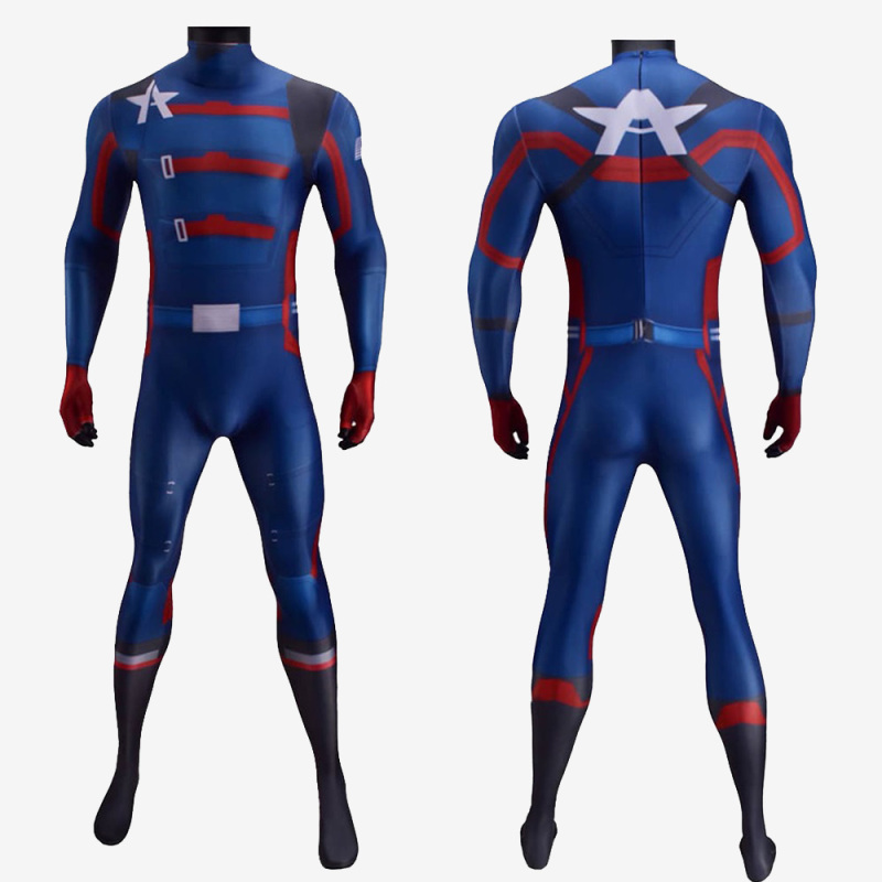 Captain America U.S. Agent Costume Cosplay The Falcon and the Winter Soldier Jumpsuit Bodysuit Unibuy