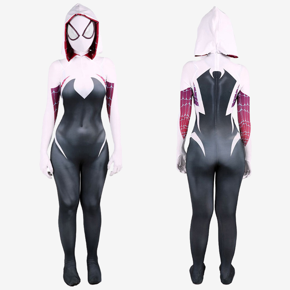 Gwen Stacy Suit Cosplay Costume Spider Man Jumpsuit Bodysuit For Kids Womens Ver 1 Unibuy
