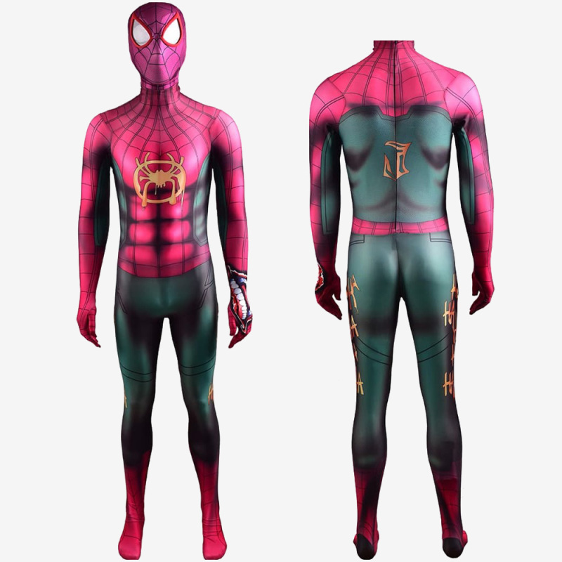 Ultimate Spider-Man Mile Morale The Joker Symbiote Spiderman Suit Cosplay Costume Unibuy