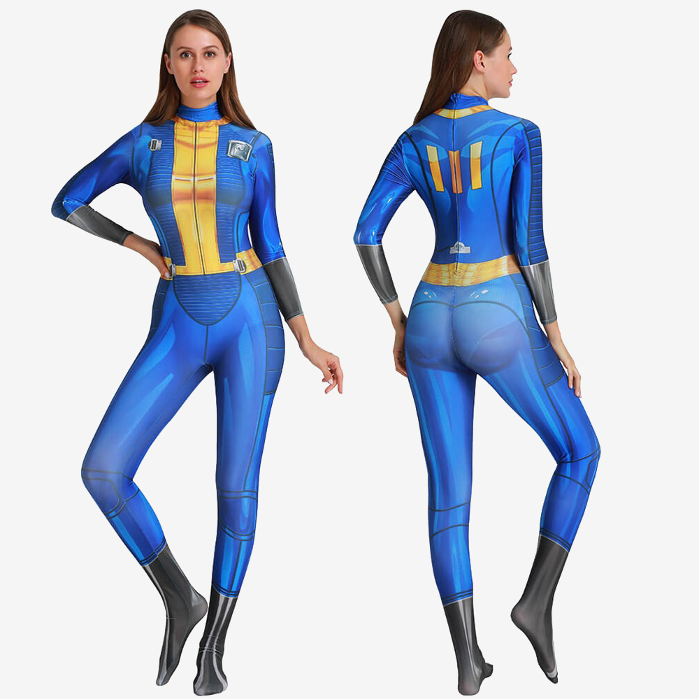 Fallout 4 Vault Suit Cosplay Costume Bodysuit Suit Jumpsuits Halloween Unibuy 2892