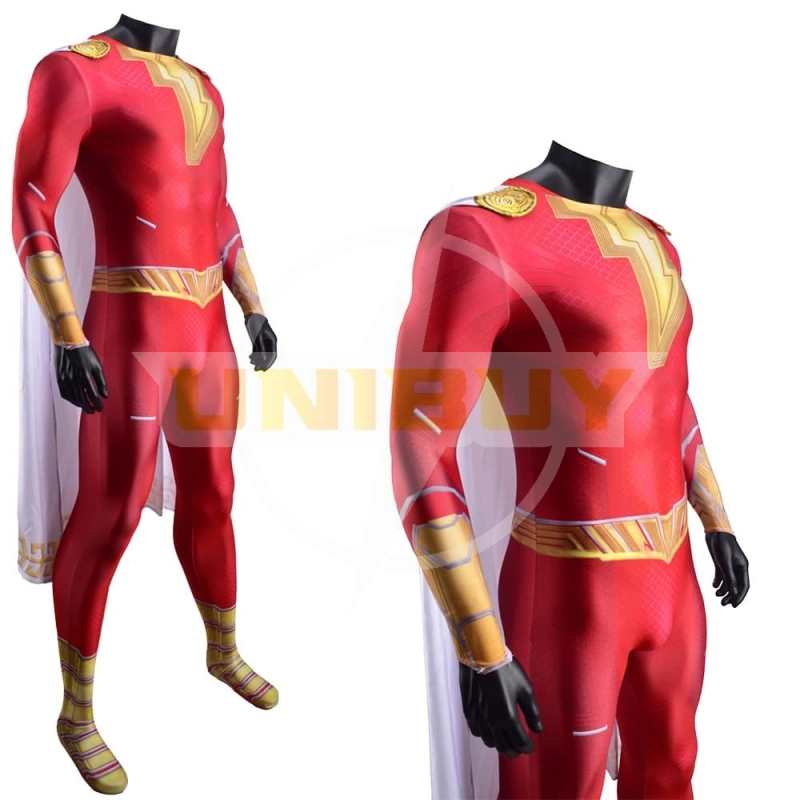 Shazam! Fury of the Gods Costume Cosplay Jumpsuit With Cloak Unibuy