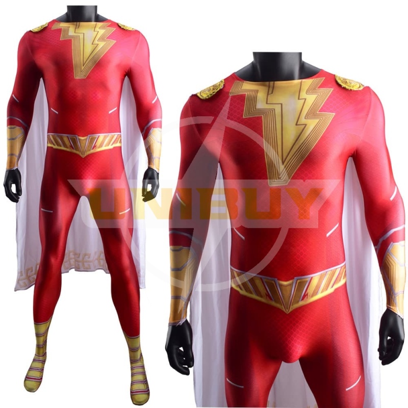 Shazam! Fury of the Gods Costume Cosplay Jumpsuit With Cloak Unibuy