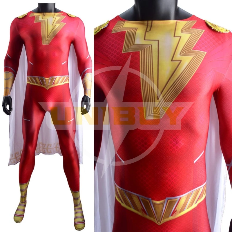 Shazam! Fury of the Gods Costume Cosplay Jumpsuit With Cloak Unibuy