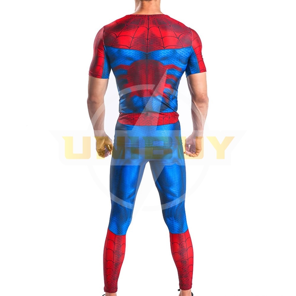 The Amazing Spider-Man Costume Cosplay Sport Running Short Sleeve Suit For Kids Adult Unibuy