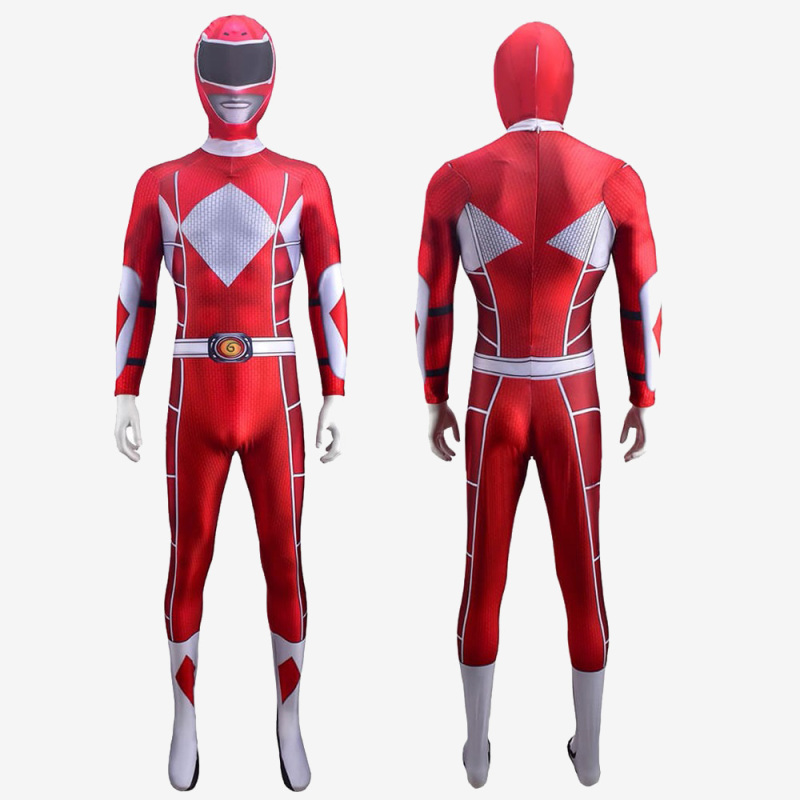 Mighty Morphin Power Rangers Red Ranger Jumpsuit For Kids Adult Unibuy