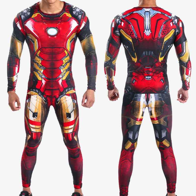 Avengers Iron Man Suit Costume Cosplay Sport Jumpsuit Bodysuit For Kids Adult Unibuy