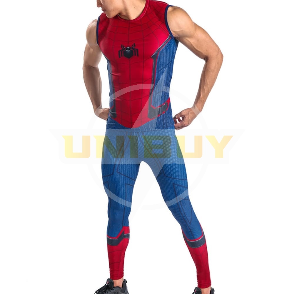 Spider-Man: Homecoming Costume Cosplay Sport Running Suit For Kids Adult Unibuy