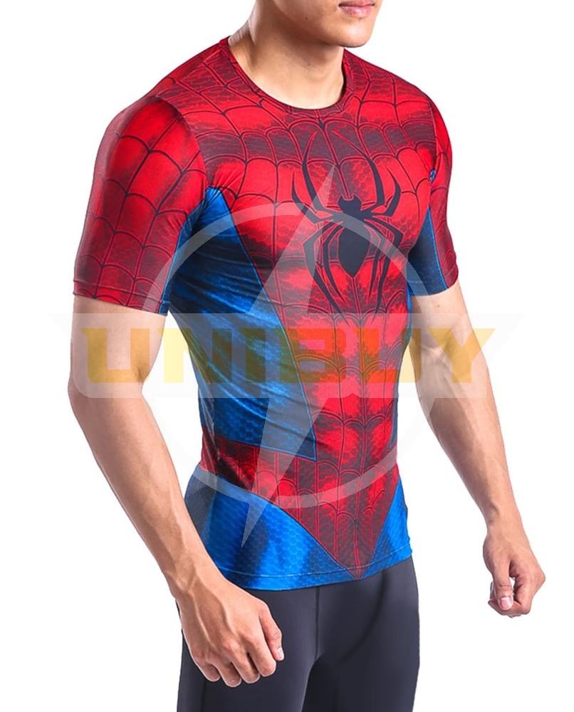 The Amazing Spider-Man Costume Cosplay Sport Running Short Sleeve Suit For Kids Adult Unibuy