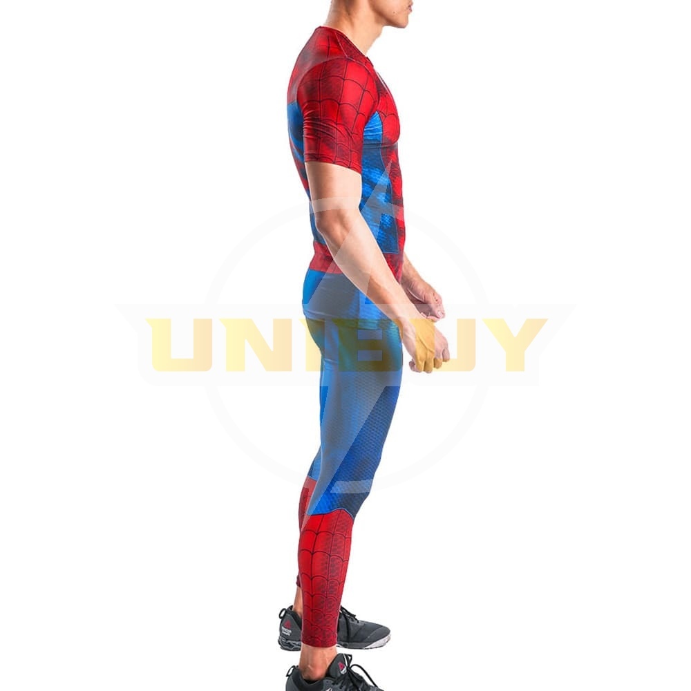 The Amazing Spider-Man Costume Cosplay Sport Running Short Sleeve Suit For Kids Adult Unibuy