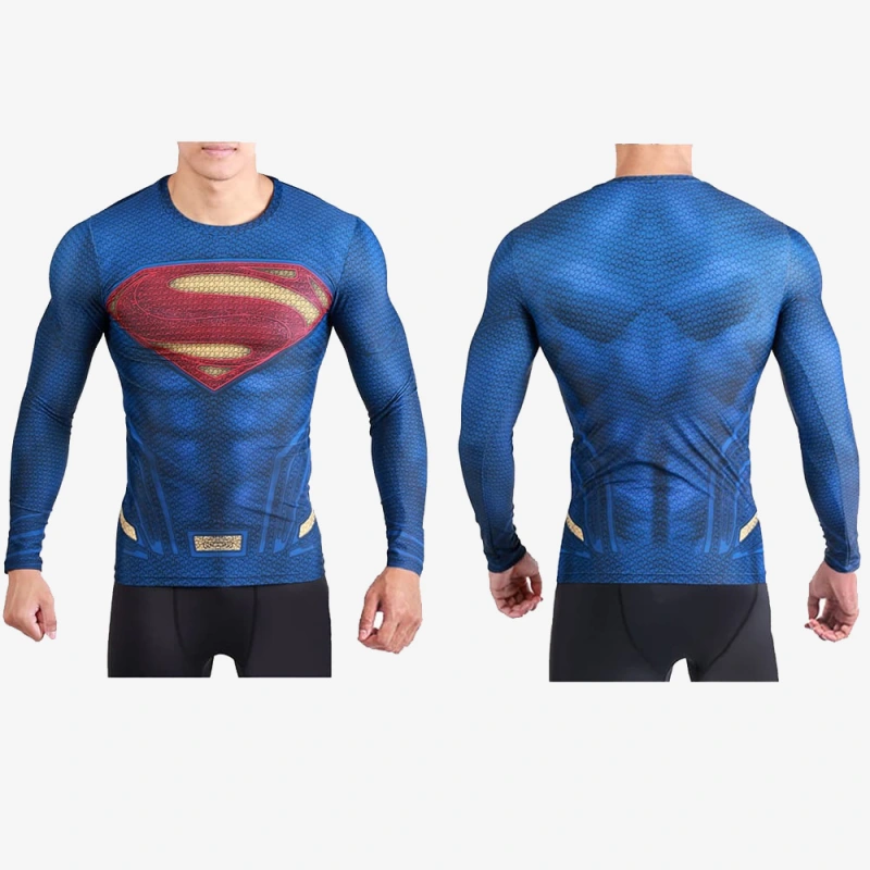 Man of Steel Superman Costume Cosplay Clark Kent Long Short Sleeve Suit Unibuy