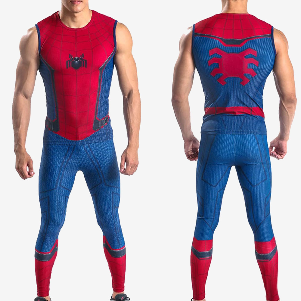 Spider-Man: Homecoming Costume Cosplay Sport Running Suit For Kids Adult Unibuy