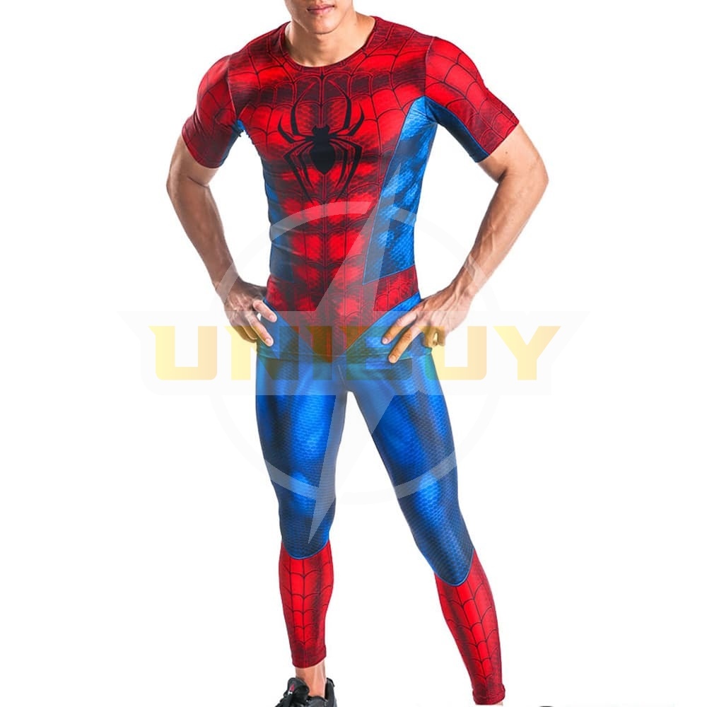 The Amazing Spider-Man Costume Cosplay Sport Running Short Sleeve Suit For Kids Adult Unibuy