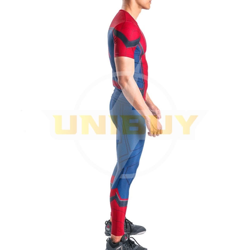 Spider-Man: Homecoming Costume Cosplay Sport Running Short Sleeve Suit For Kids Adult Unibuy