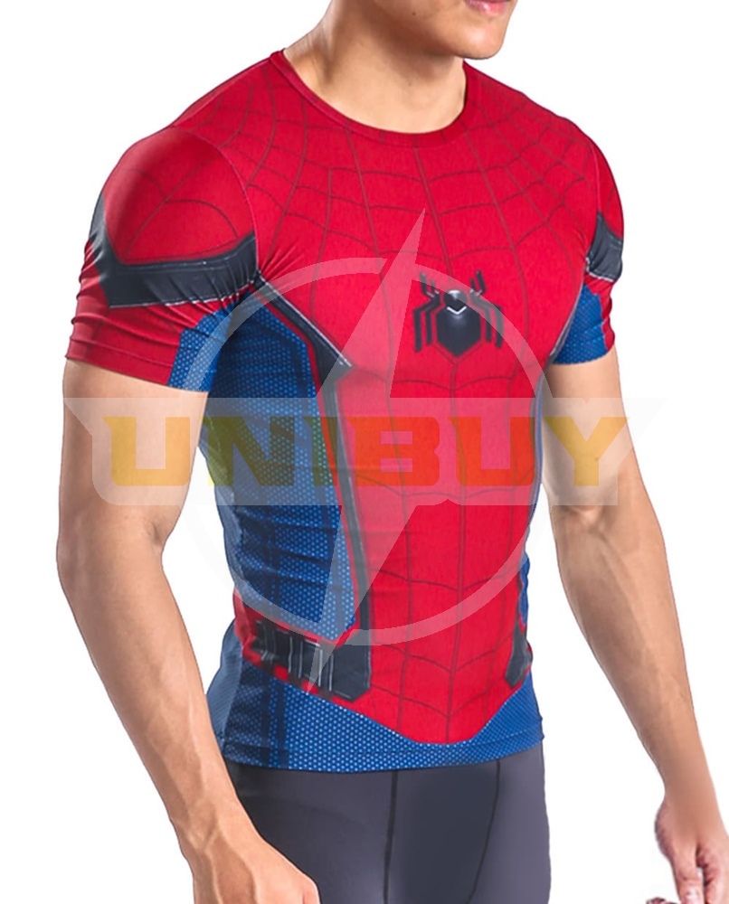 Spider-Man: Homecoming Costume Cosplay Sport Running Short Sleeve Suit For Kids Adult Unibuy