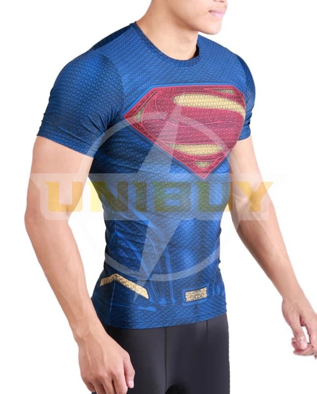 Man of Steel Superman Costume Cosplay Clark Kent Long Short Sleeve Suit Unibuy