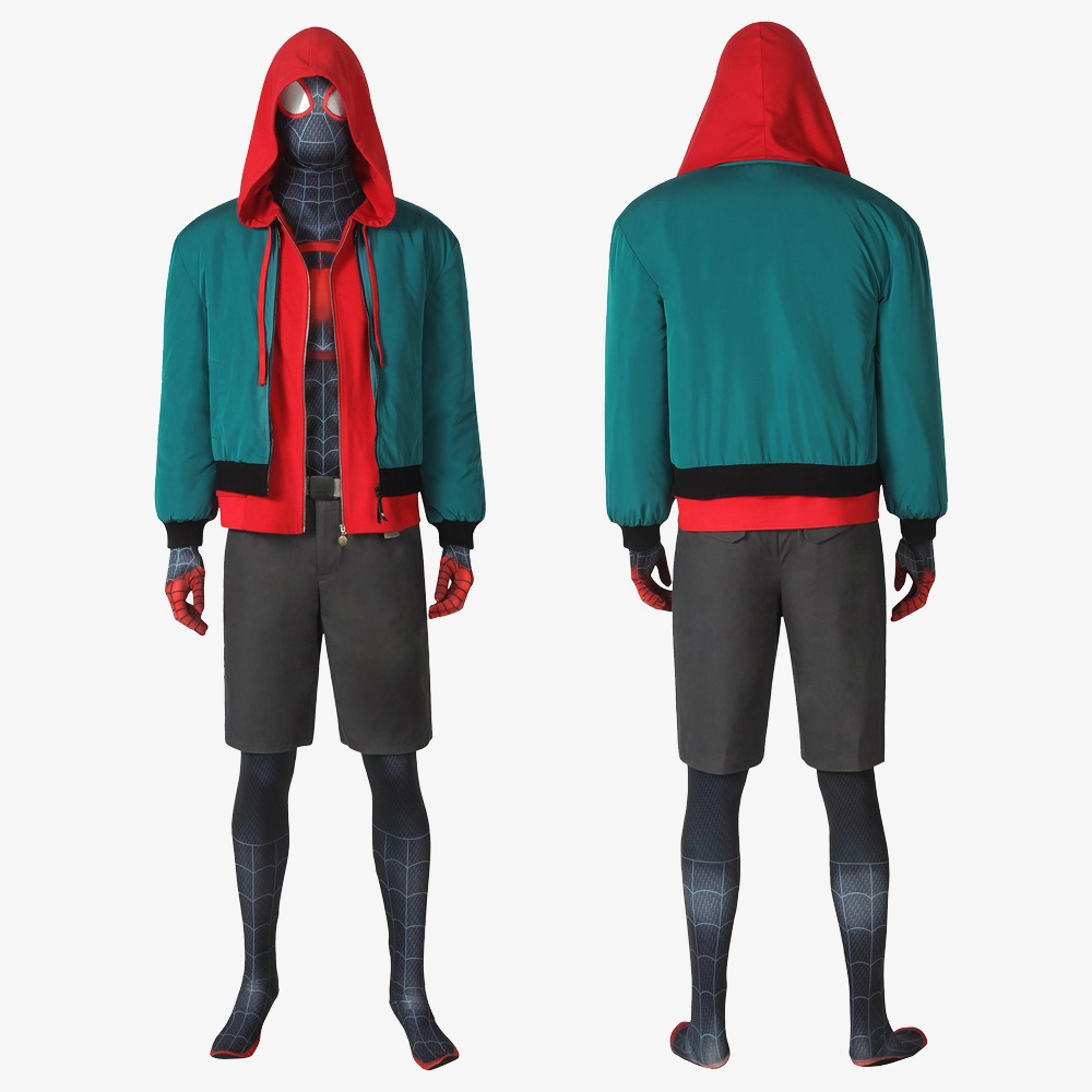 Miles Morales Costume Cosplay Suit Spider-Man Into the Spider-Verse ...