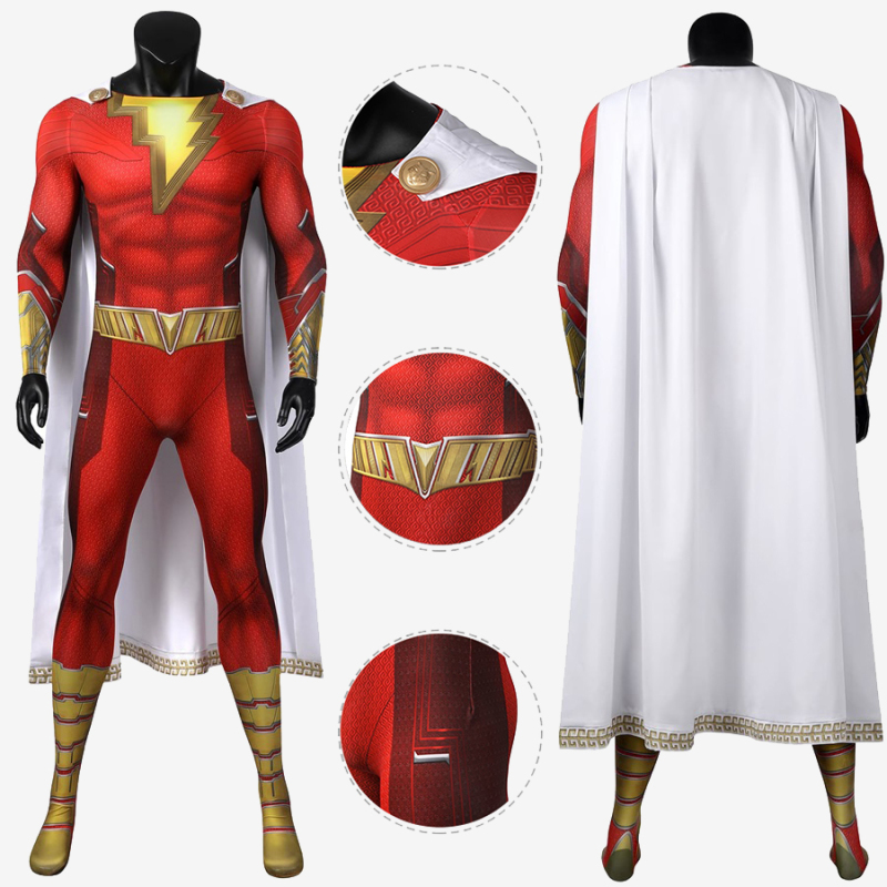 Shazam Fury of the Gods Costume Cosplay Bodysuit Billy Batson Ver 1 Unibuy