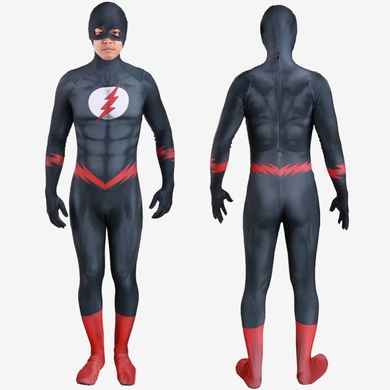 Black Flash Costume Cosplay Jumpsuit For Kids Adult Unibuy