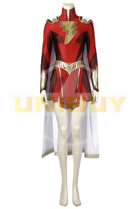 Shazam Fury of the Gods Lady Shazam Costume Cosplay Suit Mary Marvel Cloak Unibuy