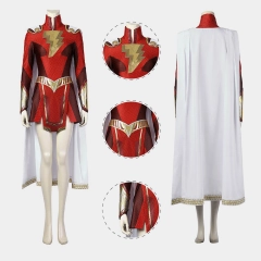 Shazam Fury of the Gods Lady Shazam Costume Cosplay Suit Mary Marvel Cloak Unibuy