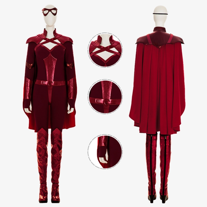 The Boys 3 Crimson Countess Cosplay Costumes Suit with Cloak Unibuy