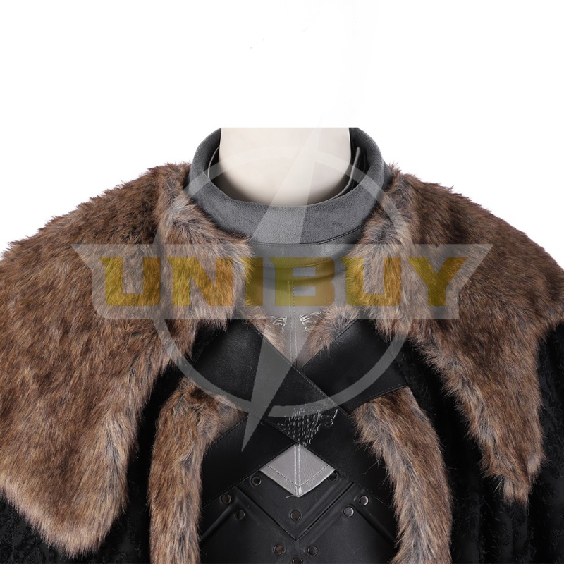 Game of Thrones S8 Jon Snow Costume Cosplay Suit With Cloak Unibuy
