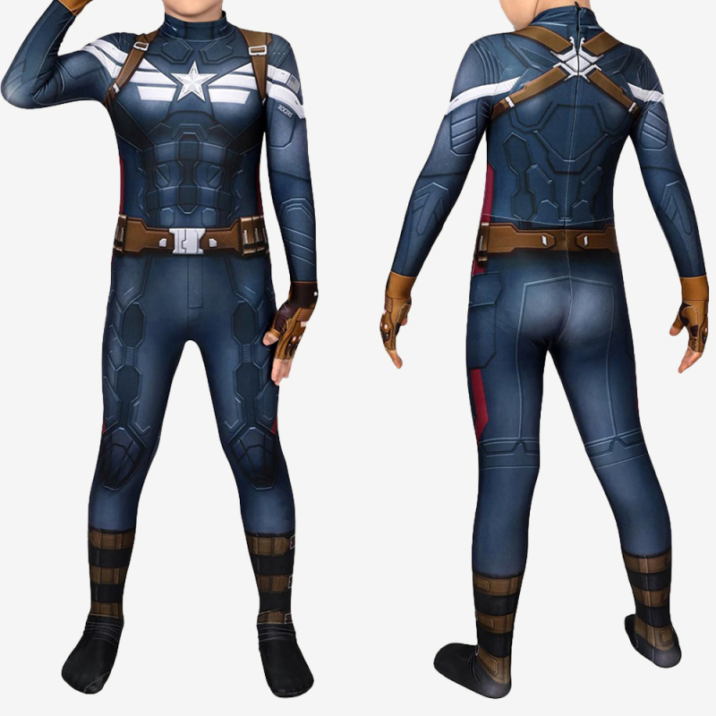 Captain America The Winter Soldier Costume Cosplay Suit Kids Steve Rogers Unibuy