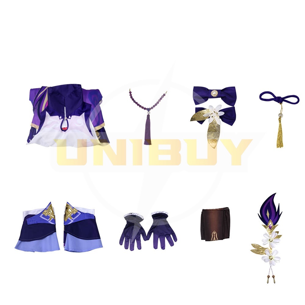 Genshin Impact Keqing Costume Cosplay Suit Ver.2 Unibuy