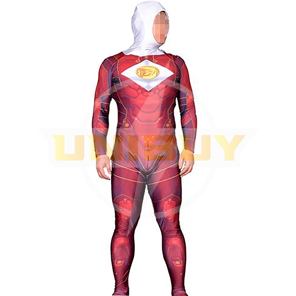 Dino Red Power Ranger Cosplay Costume Bodysuit Unibuy