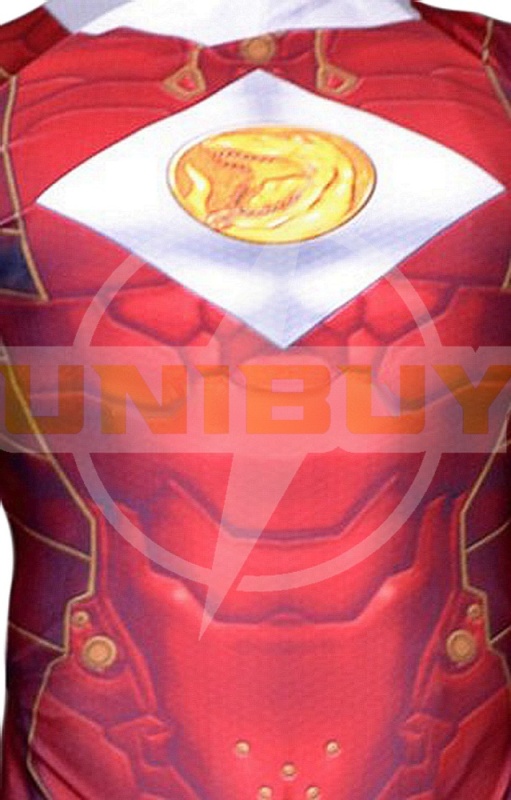 Dino Red Power Ranger Cosplay Costume Bodysuit Unibuy