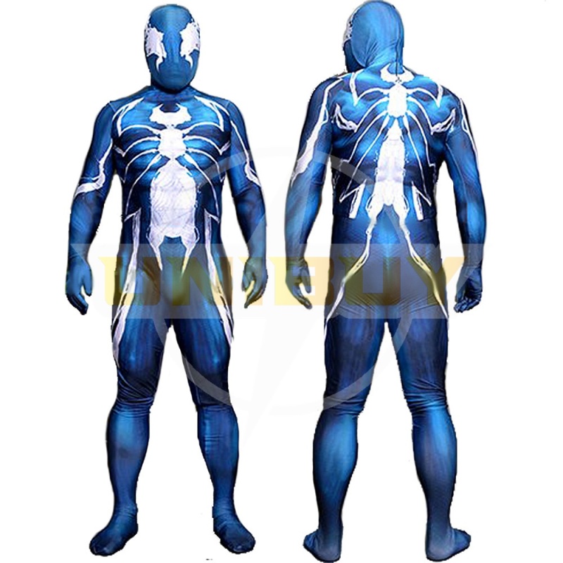 Spider-Man Venom Symbiote Blue Costume Cosplay Suit Bodysuit For Men Kids Unibuy