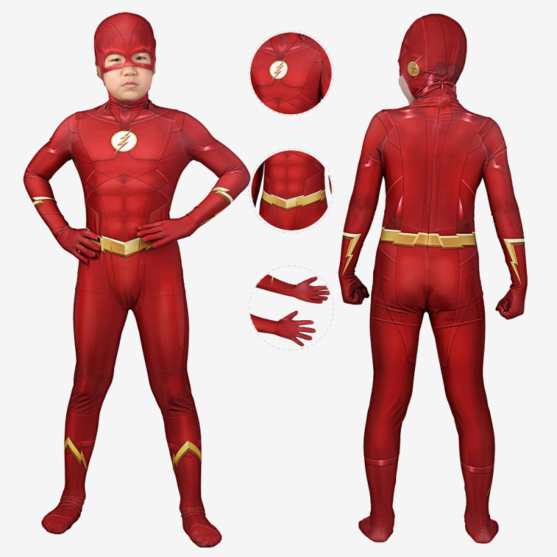 The Flash Season 5 Costume Cosplay Suit Kids Barry Allen Unibuy